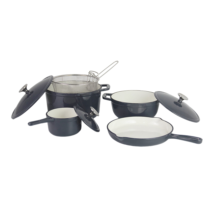 YFES002 Cast Iron Pots and Pans Cookware Set for Cooking